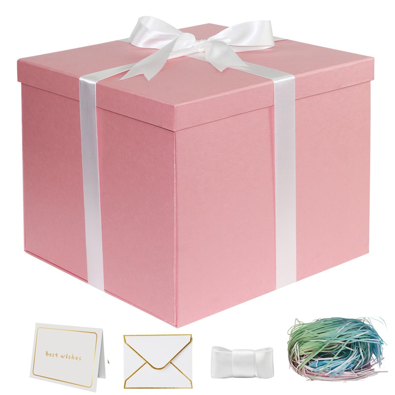 Large Gift Box 12x12x10 Inches,Pink Gift Boxes for Presents,Birthday Box,for Packaging,Valentine's Day,Mother's Day,Christmas,Anniversaries,Family or Business.